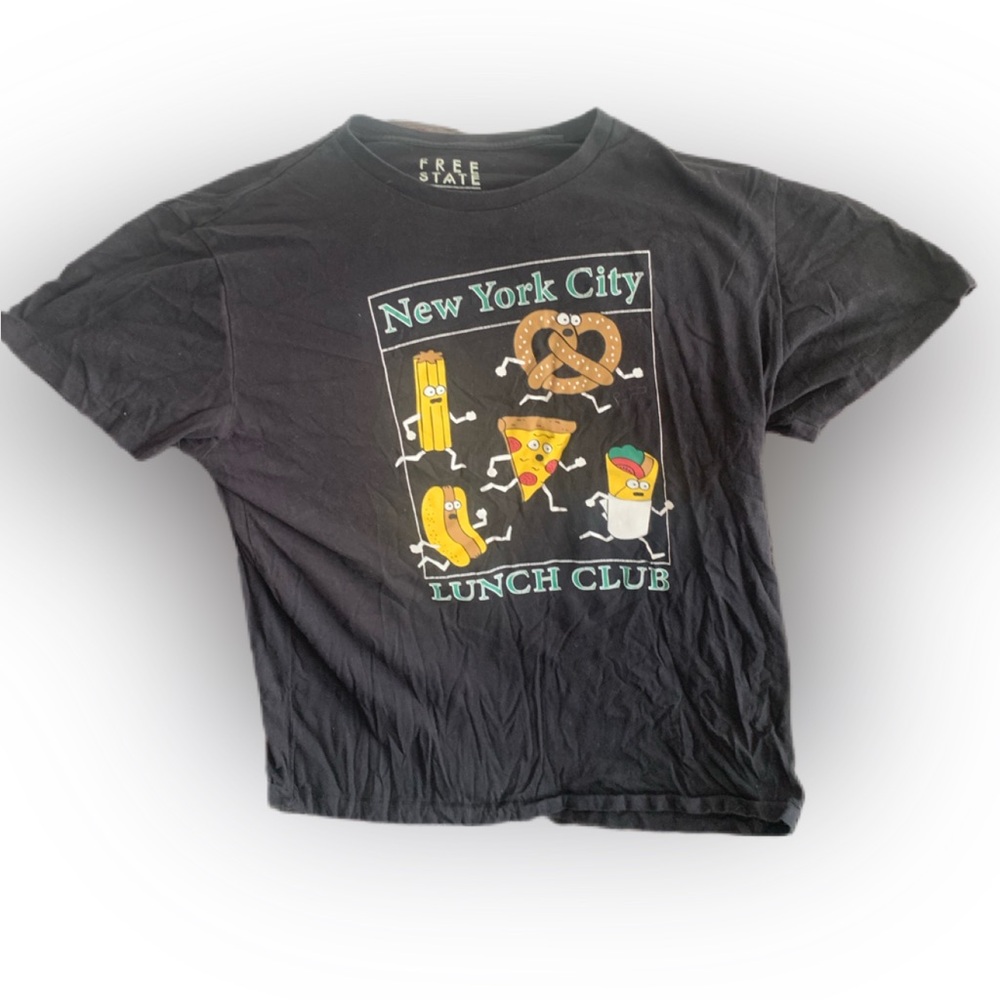 Pre Owned Men's Women's Free State New York City Lunch Club Sz Lg Humor